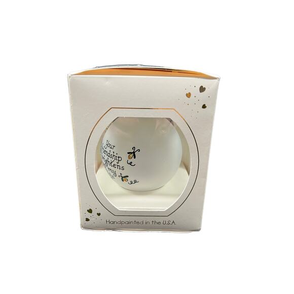 Heart Gifts by Teresa Hand Painted Christmas Ornament Friendship - New in Box - Picture 4 of 4